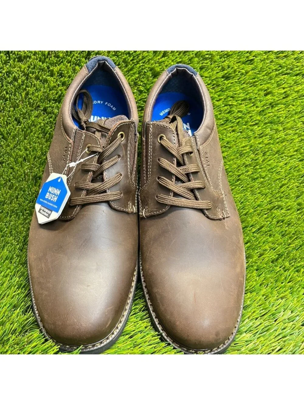 Nunn Bush Otto Mens Size 11 Brown Casual Classic Plain Toe Oxford Dress Shoes